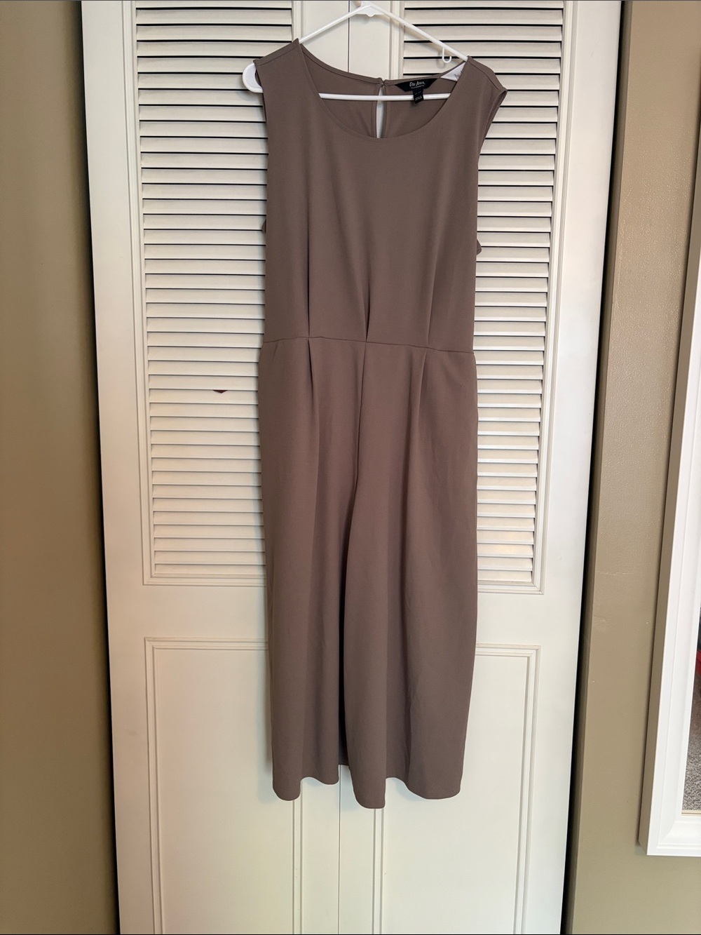 Du Jour Taupe Sleeveless Jumpsuit